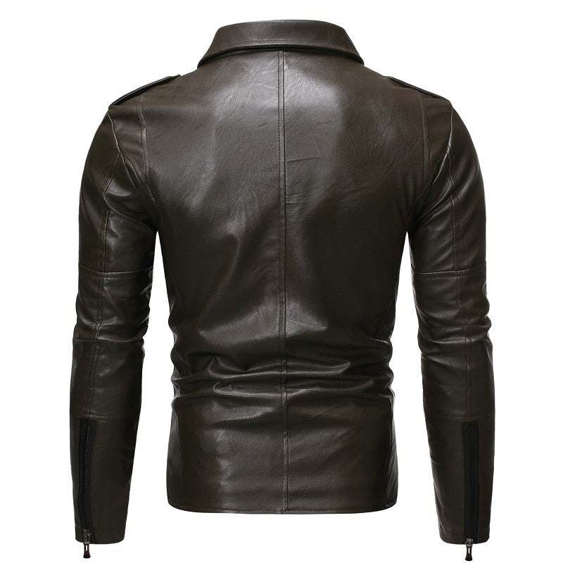 Funki Findz | Jackets | Men's Women's PU Leather Slim Jacket