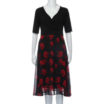 Funki Findz | Dresses | Women's Floral Chiffon Midi Wrap Dress