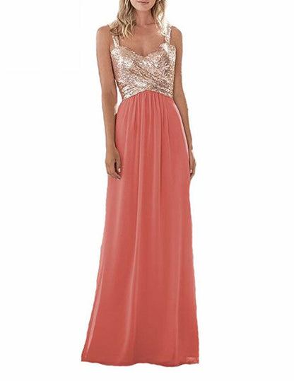 Funki Findz | Dresses | Women's Sequin Prom Bridesmaid Dress
