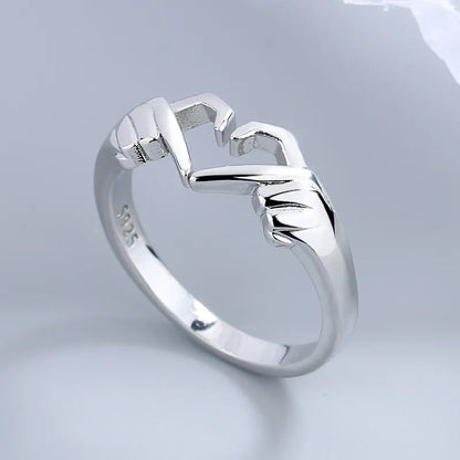 Funki Findz | Rings | Women's Love Heart Hand Gesture Ring
