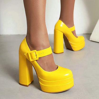 Funki Findz | Shoes | Women's High Heel Chunky Platform Shoes