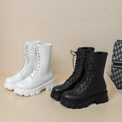 Funki Findz | Boots | Women's Platform Chunky Heel Ankle Boot