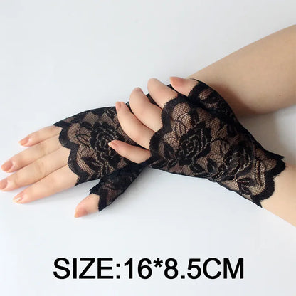 Funki Findz | Gloves | Women's Gothic Lace Fingerless Gloves