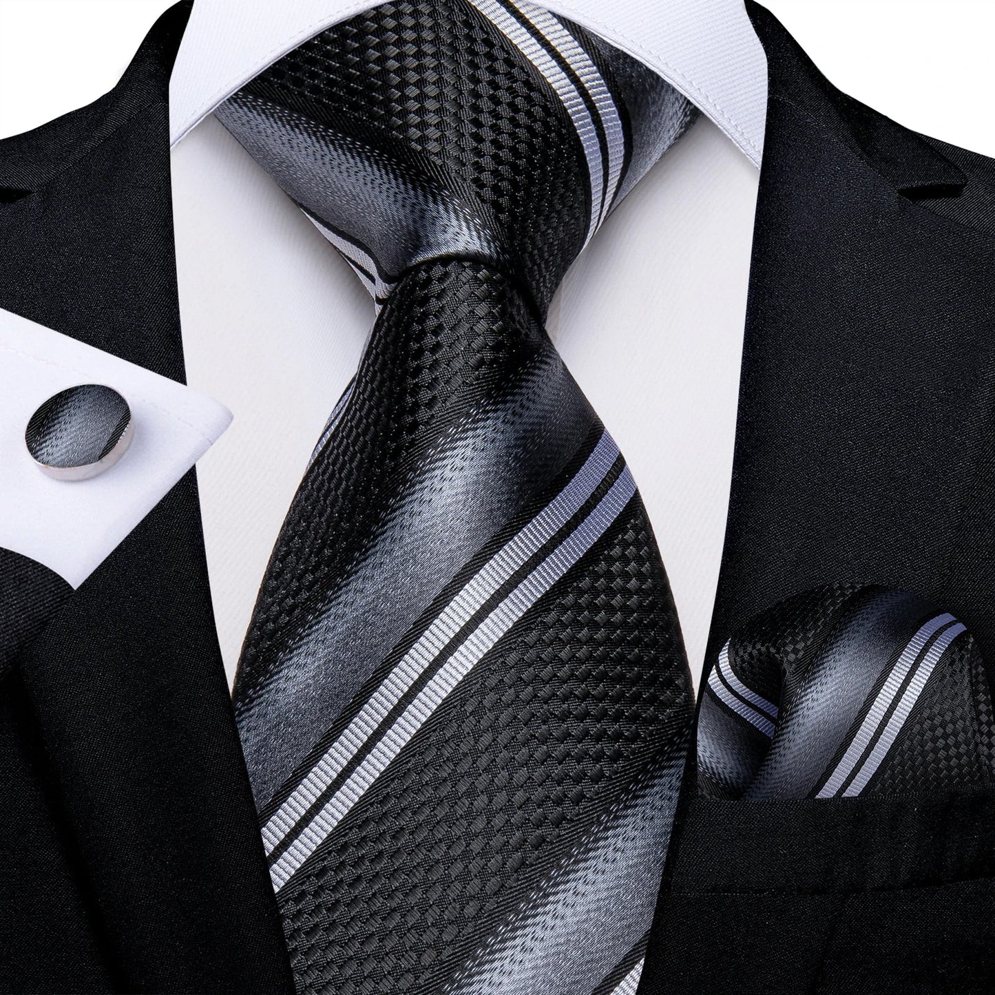 Funki Findz | Neckties | Men's Premium Fashion Silk 3Pcs Tie Set