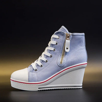 Funki Findz | Boots | Women's High Platform Zipper Sneakers