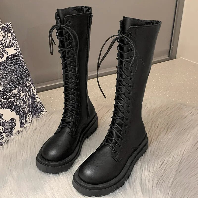 Funki Findz | Boots | Women's Gothic Lace Up High Top Boots
