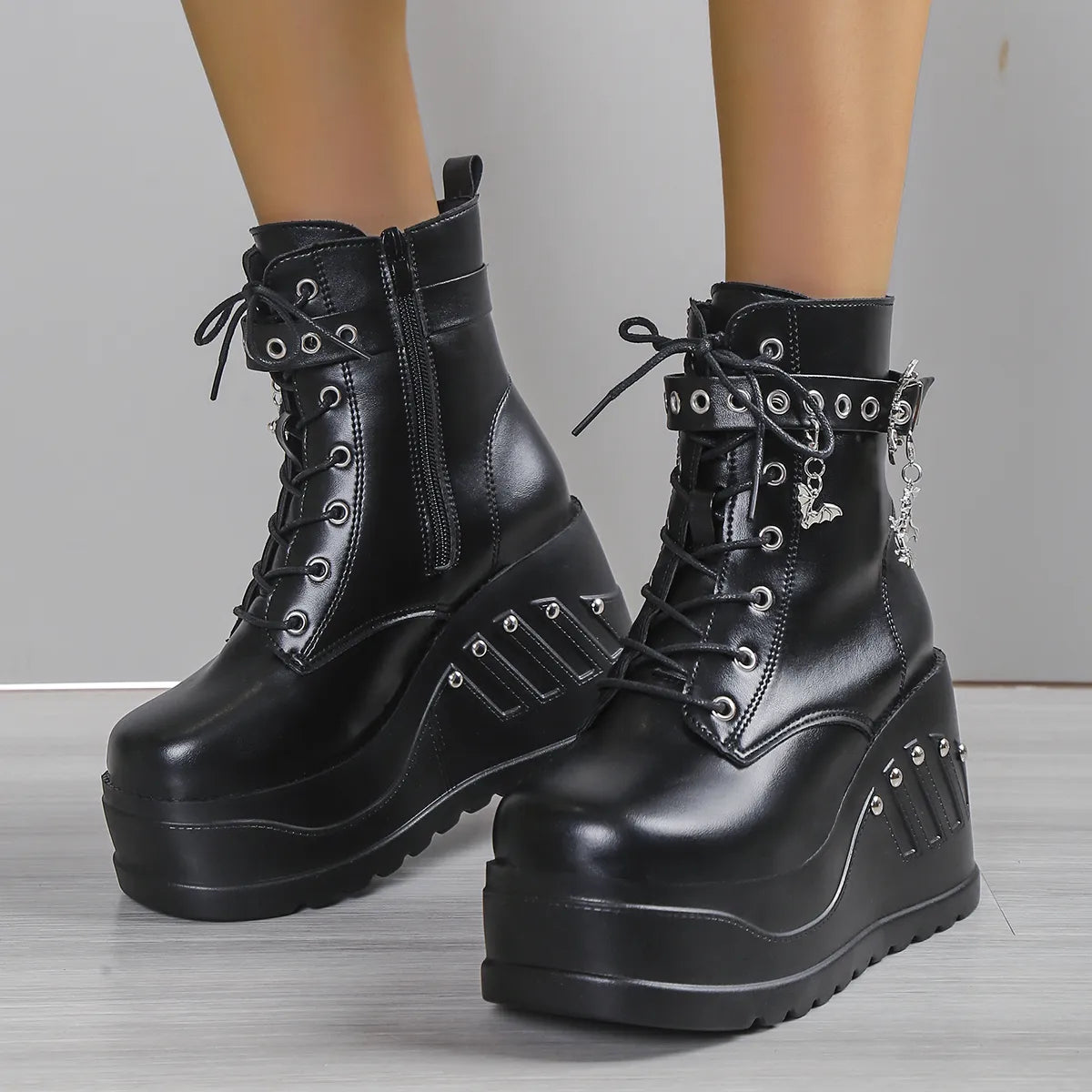 Funki Findz | Boots | Women's Punk Chunky Platform Creepers