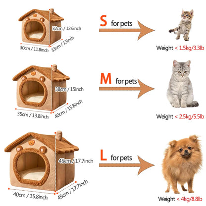 Funki Findz | Pet Beds | Dog Cat Foldable Pet House Washable