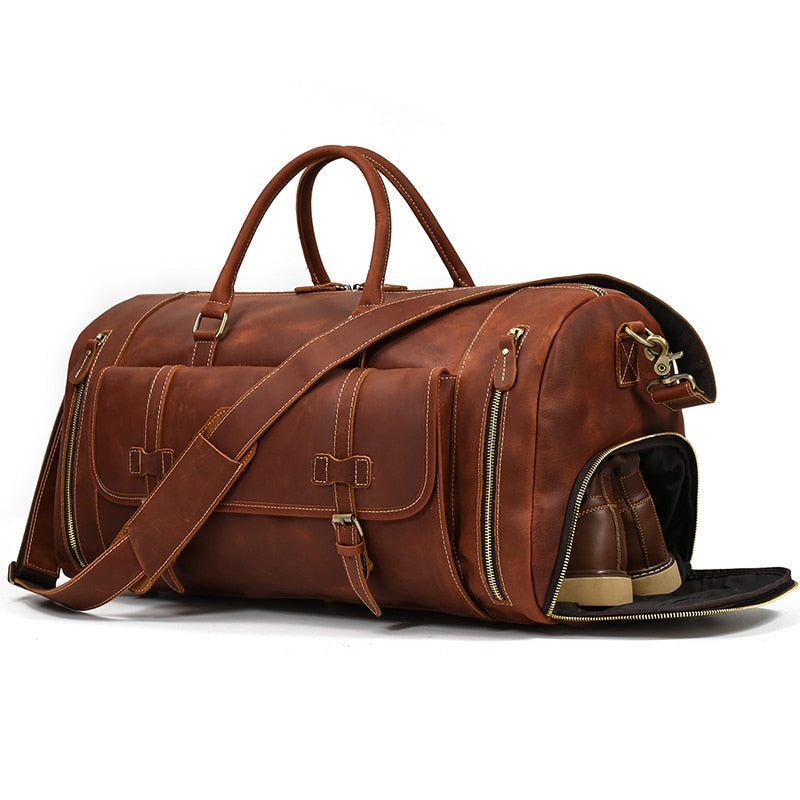 Funki Findz | Bags | Travel Bags | Men's Leather Overnight Bag