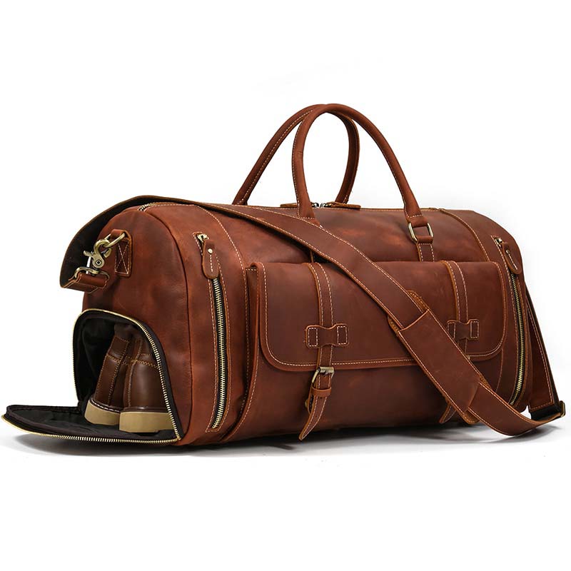 Funki Findz | Bags | Travel Bags | Men's Leather Overnight Bag