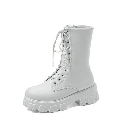 Funki Findz | Boots | Women's Platform Chunky Heel Ankle Boot
