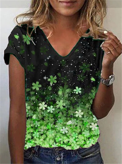 Funki Findz | Shirts | Women's Floral Print V-Neck Tunic Top | 6XL
