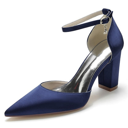 Funki Findz | Shoes | Women's Satin Block Heel Wedding Shoes