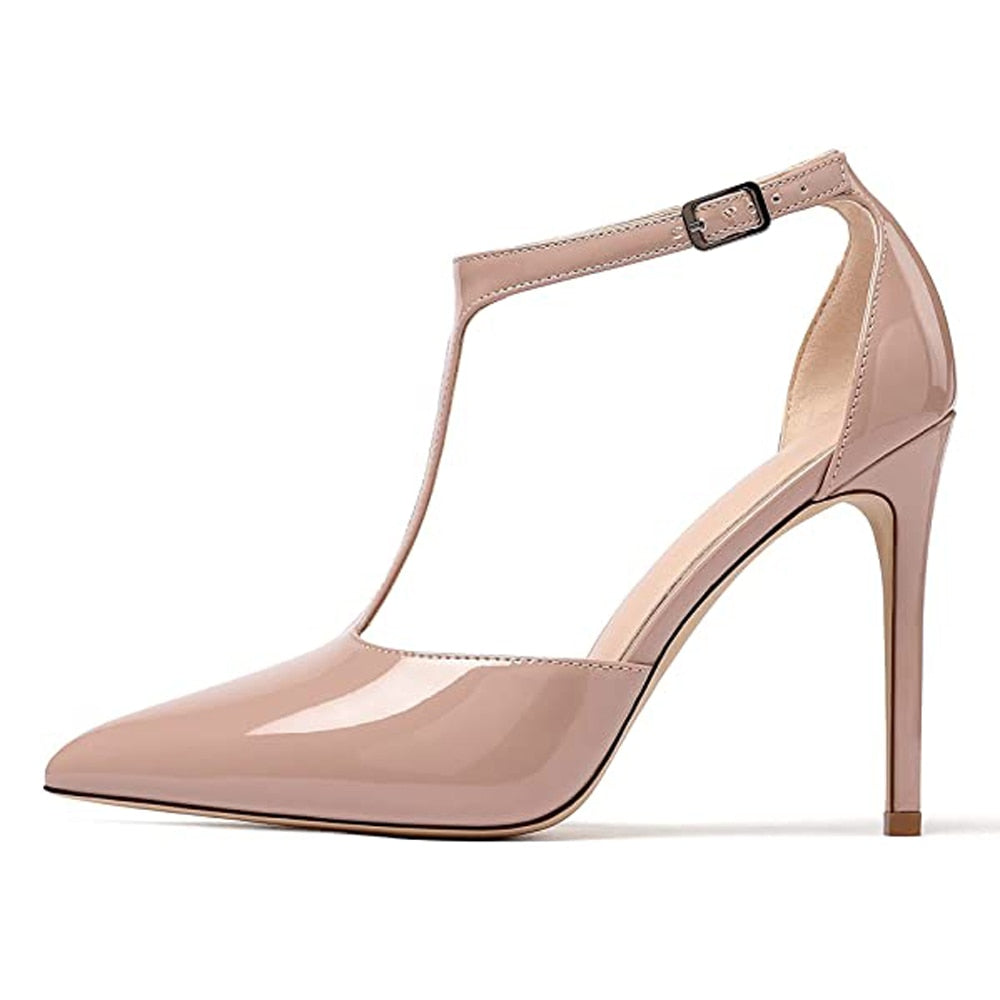 Funki Findz | Shoes | Women's Patent High Heel T-Strap Stilettos