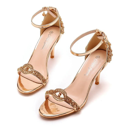Funki Findz | Shoes | Women's Bridal Beaded Low Heel Sandals
