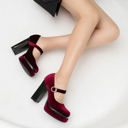 Funki Findz | Shoes | Women's Luxury Velour Mary Jane Pumps