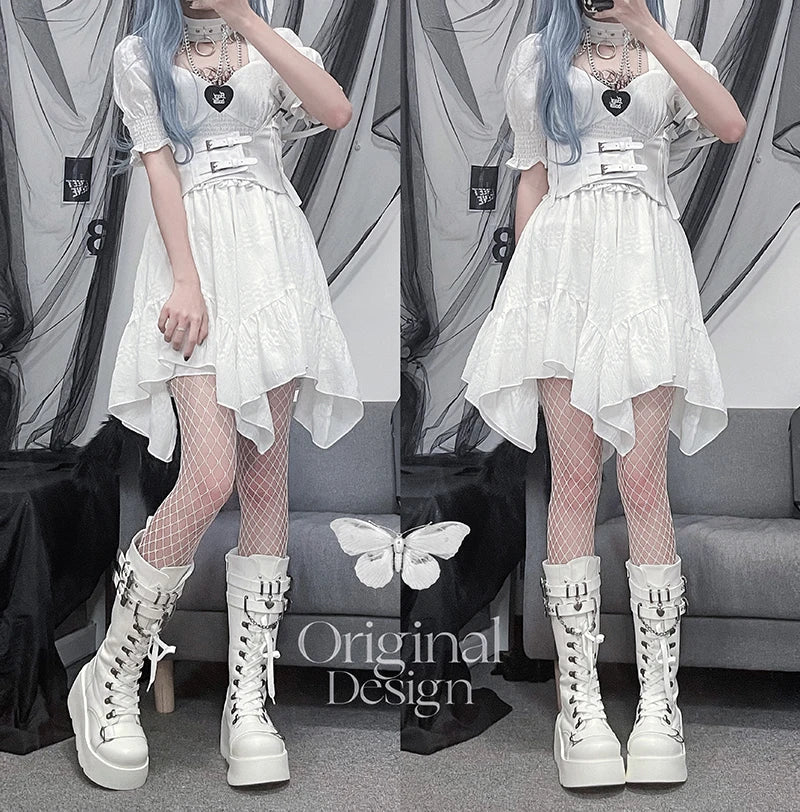 Funki Findz | Boots | Women's Gothic Platform Wedge Boots