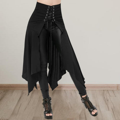 Funki Findz | Skirts | Women's Gothic Punk Lace Up Half Skirt