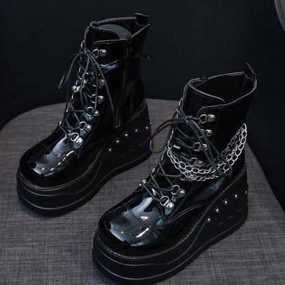 Funki Findz | Boots | Women's Gothic Punk Platform Ankle Boots