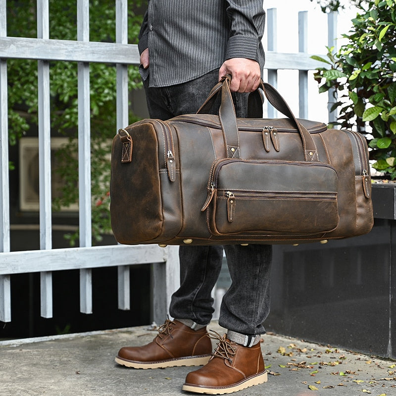 Funki Findz | Bags | Travel Bags | Men's Leather Overnight Bag