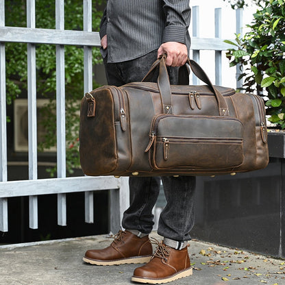 Funki Findz | Bags | Travel Bags | Men's Leather Overnight Bag