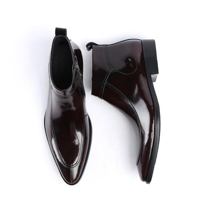 Funki Findz | Boots | Men's Leather Patent Formal Dress Boots