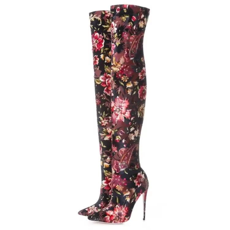 Funki Findz | Boots | Women's Over Knee Stretch Stiletto Boots