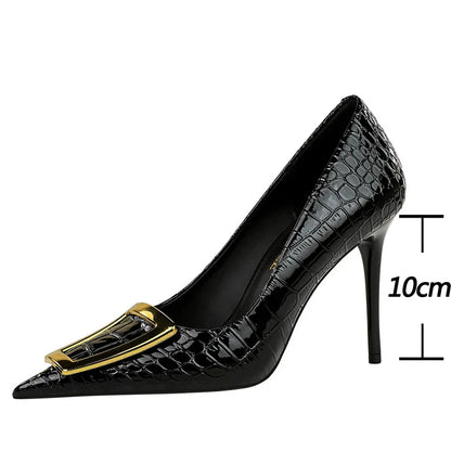 Funki Findz | Shoes | Women's Metal Buckle Pointed Toe Pumps