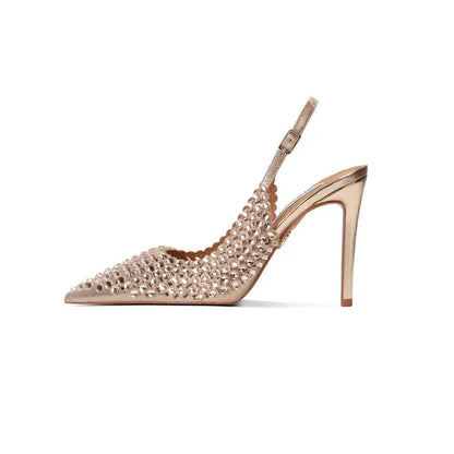 Funki Findz | Shoes | Women's Metallic Bling Bridal Slingbacks