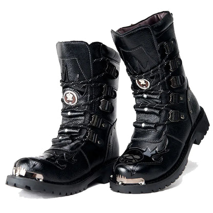 Funki Findz | Boots | Men's Genuine Leather Motorcycle Boots