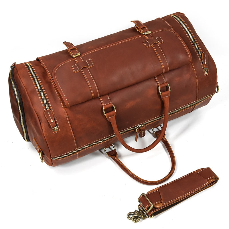 Funki Findz | Bags | Travel Bags | Men's Leather Overnight Bag