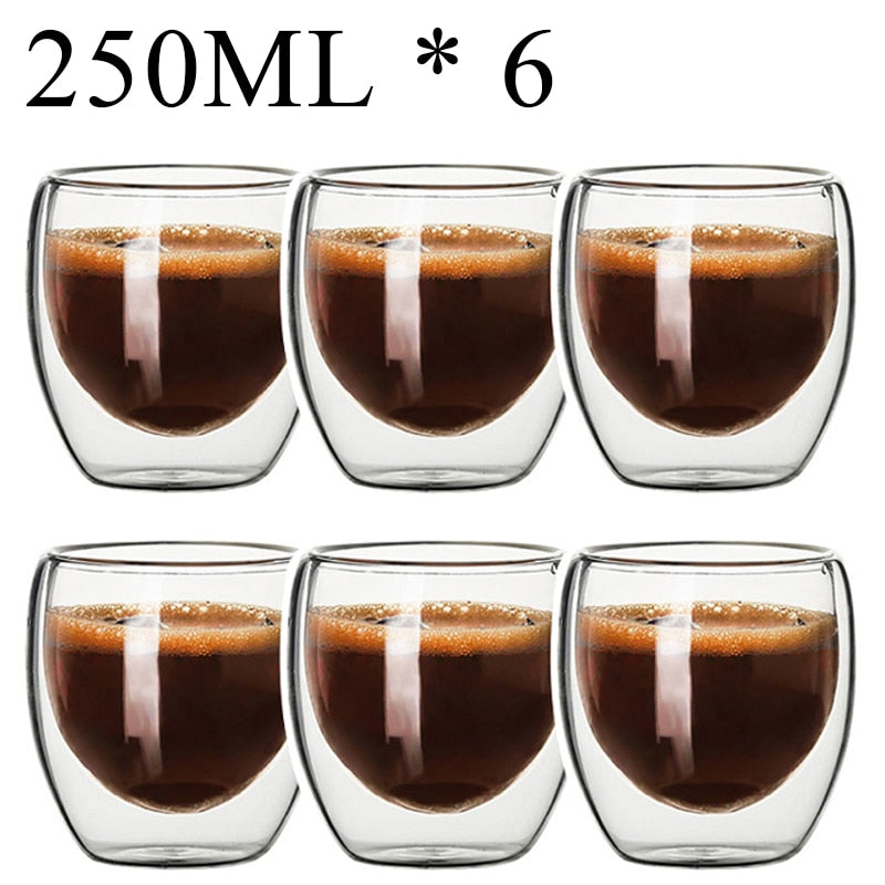 Funki Findz | Cups | Glass Double Wall Borosilicate Mug Sets