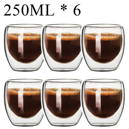 Funki Findz | Cups | Glass Double Wall Borosilicate Mug Sets