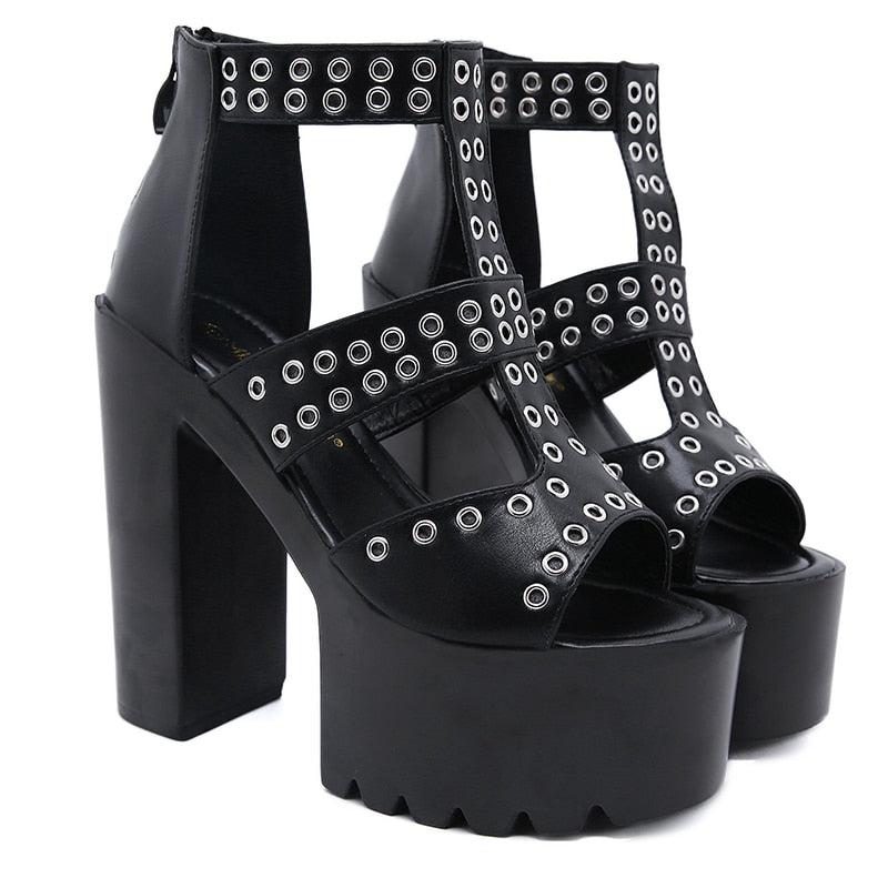 Funki Findz | Shoes | Women's Gothic Summer Platform Sandals