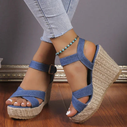Funki Findz | Shoes | Women's Open Toe High Wedge Sandals