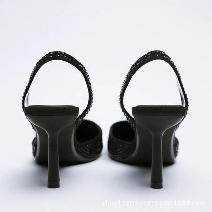 Funki Findz | Shoes | Women's Shiny Beaded Mid Heeled Mules