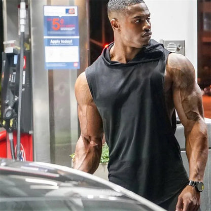 Funki Findz | Shirts | Men's Muscle Gym Hoodie Fitness Tank Top