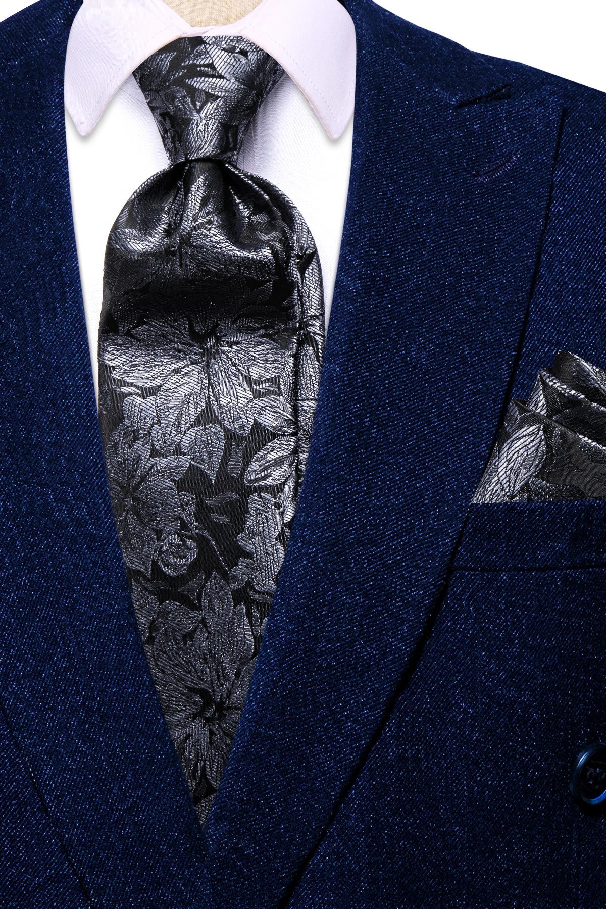 Funki Findz | Neckties | Men's Elegant Silk Wedding 3Pcs Tie Set