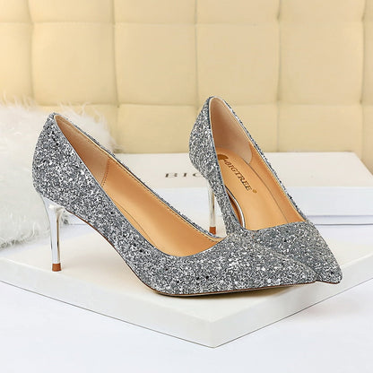 Funki Findz | Shoes | Women's High Heel Glitter Prom Pumps