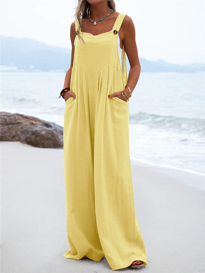 Funki Findz | Pants | Women's Elegant Wide Leg Bib Romper
