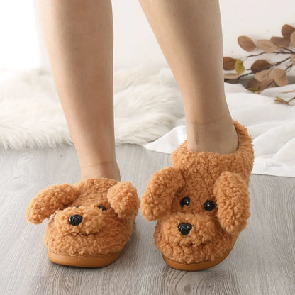 Funki Findz | Shoes | Women's Fluffy Cartoon Dog Fur Slippers