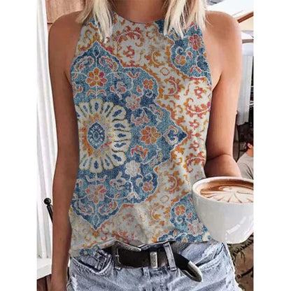 Funki Findz | Shirts | Women's Paisley 3D Print Retro Tank Tops