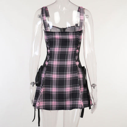 Funki Findz | Dresses | Women's Fairy Grunge Plaid Mini Dress