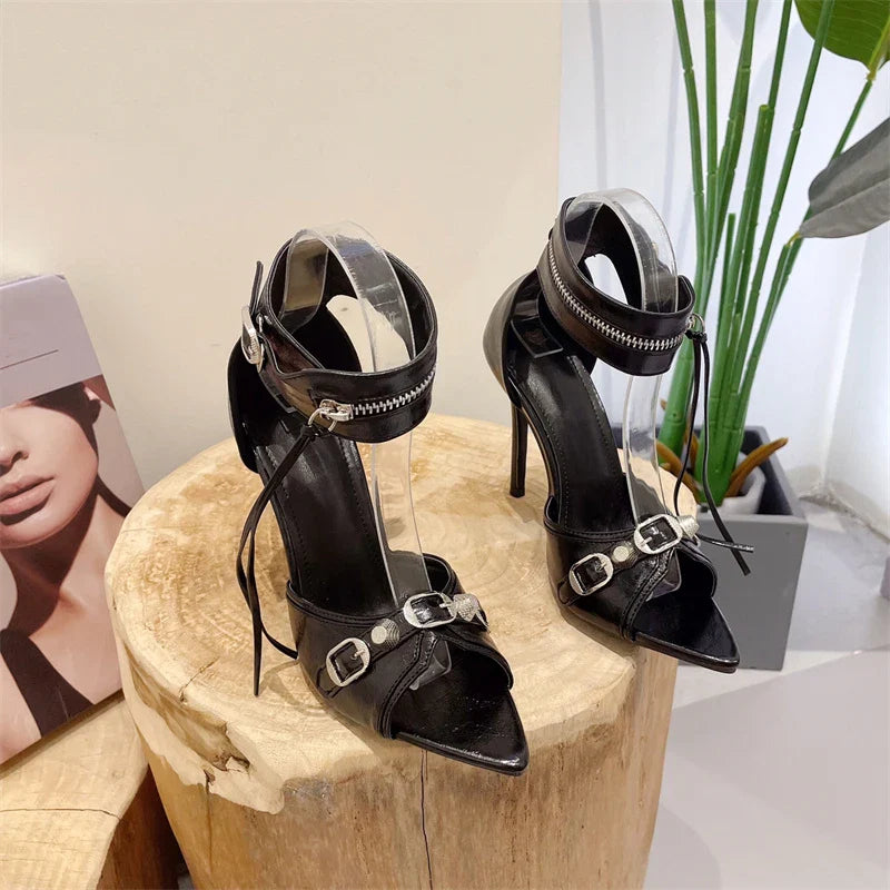Funki Findz | Shoes | Women's Super High Zipper Strap Sandals