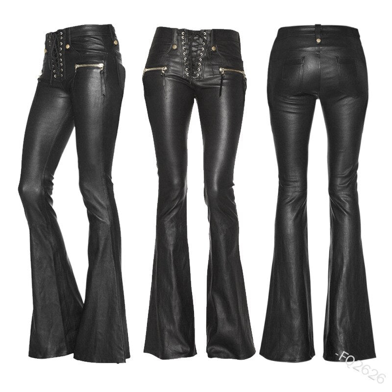 Funki Findz | Pants | Women's Elegant Chic Faux Leather Pants