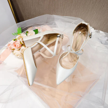 Funki Findz | Shoes | Women's Elegant Cross Strap Bridal Shoes
