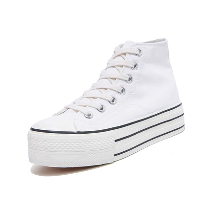 Funki Findz | Boots | Women Canvas LaceUp Thick Sole Sneaker