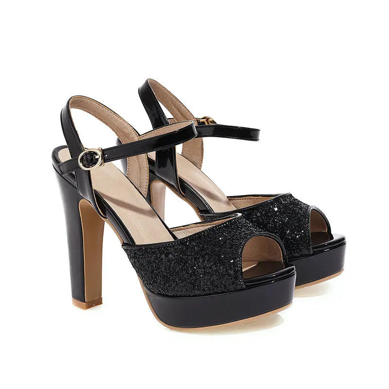 Funki Findz | Shoes | Women's Gold Silver High Chunky Sandals