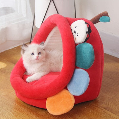 Funki Findz | Pet Beds | Cat Bed | Warm Cozy Kitten Cat Cave