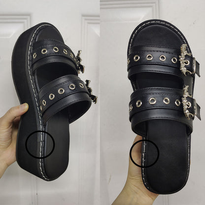 Funki Findz | Shoes | Women's Gothic Platform Wedge Sandals